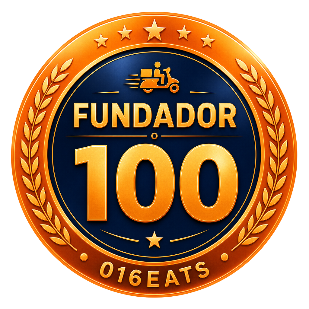 Selo oficial Fundador 100 do 016Eats